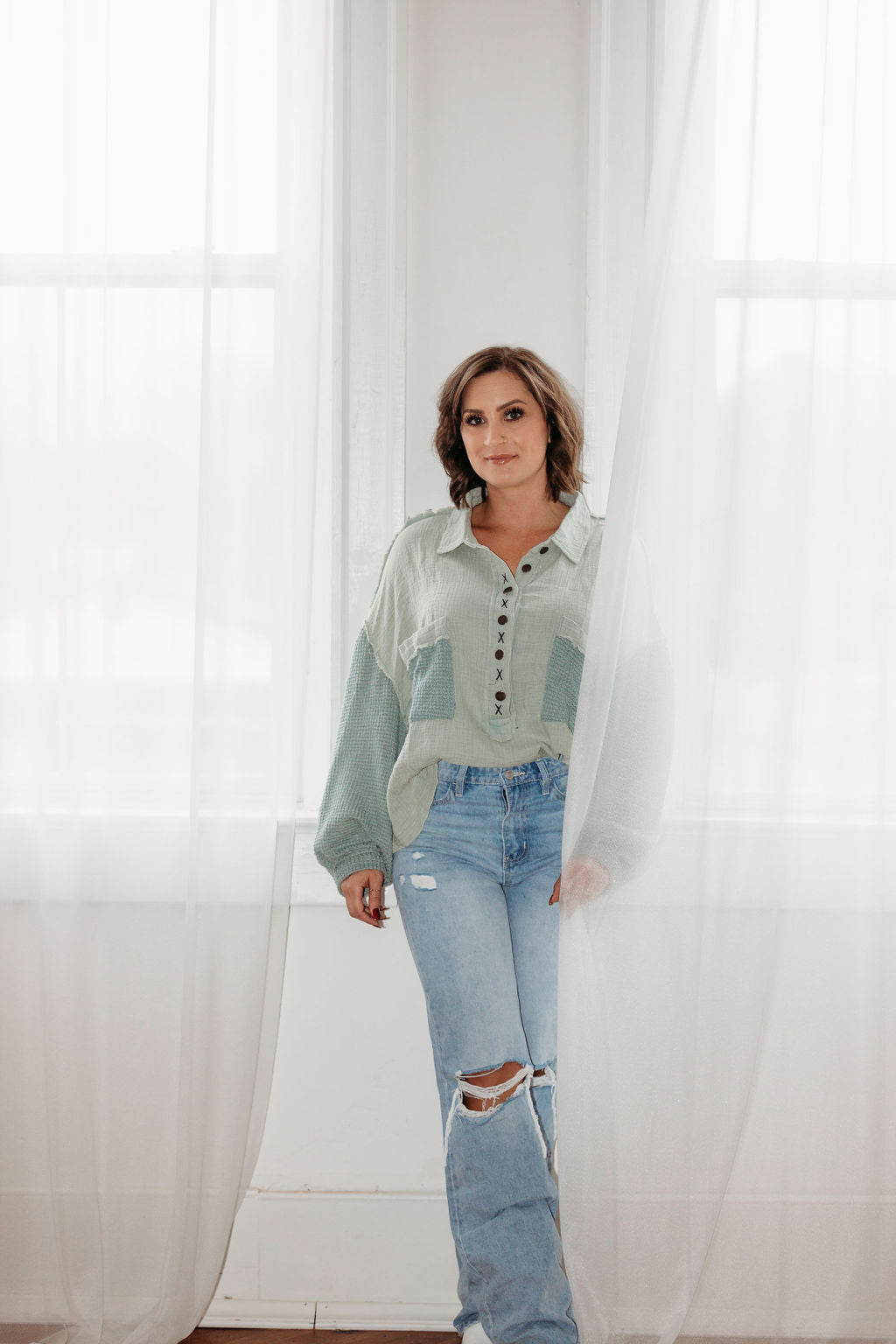 Jacey Gauze Top