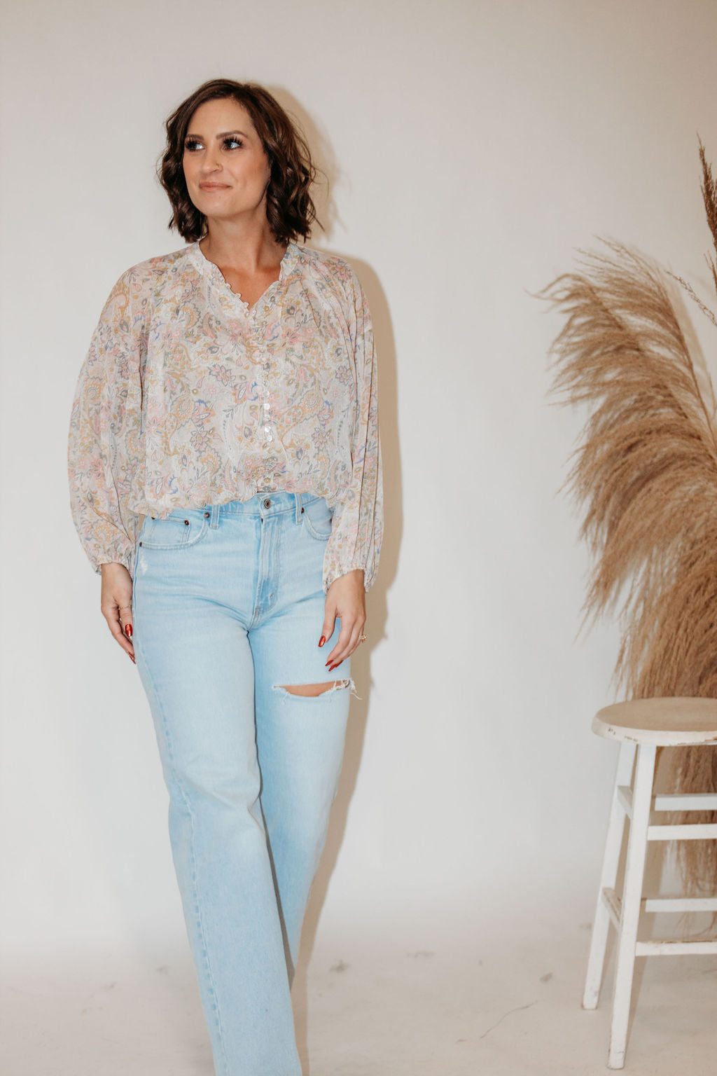 LeAnna Shirred Top