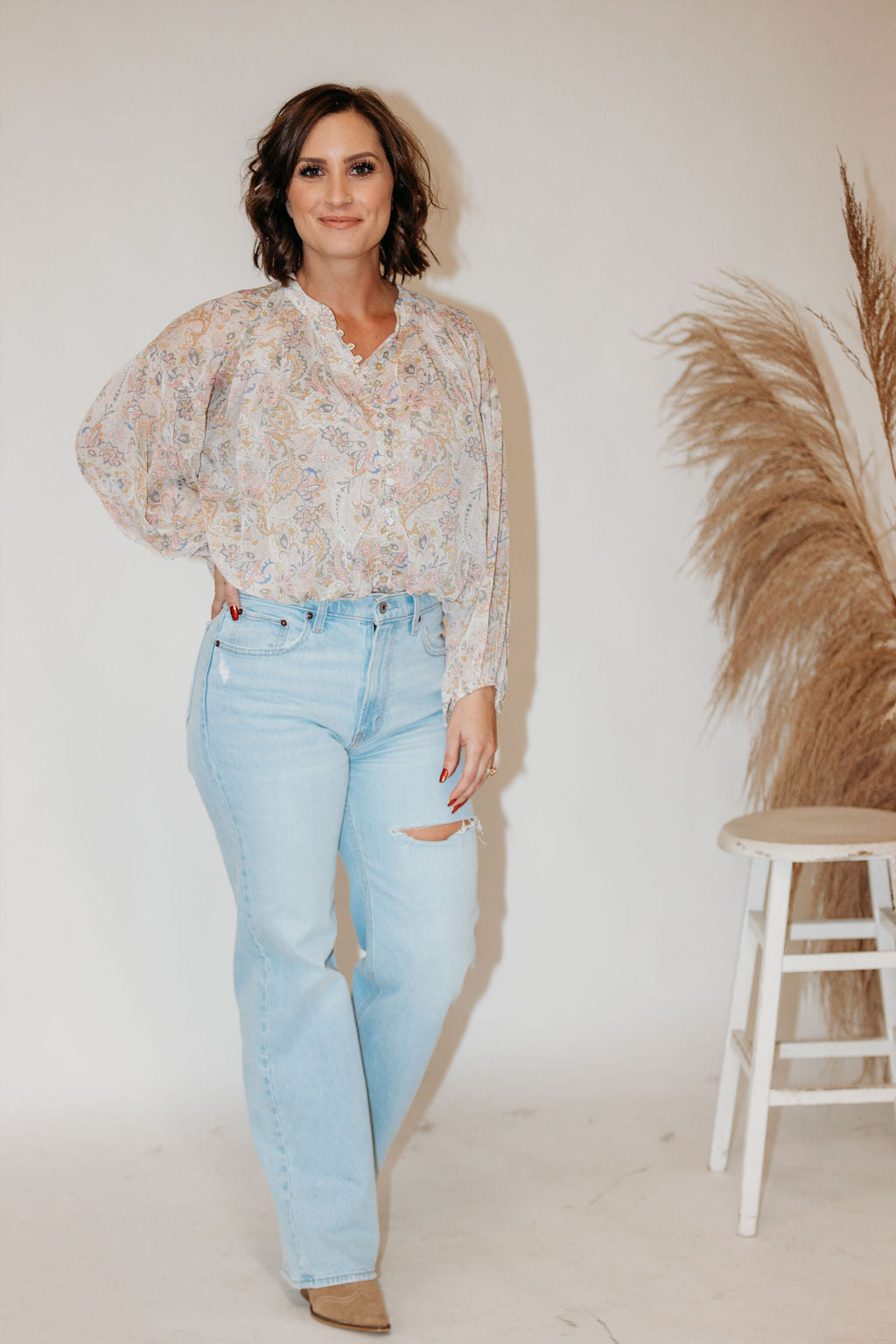 LeAnna Shirred Top