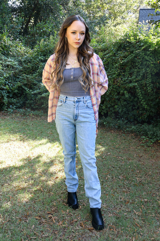 Liz Button Down