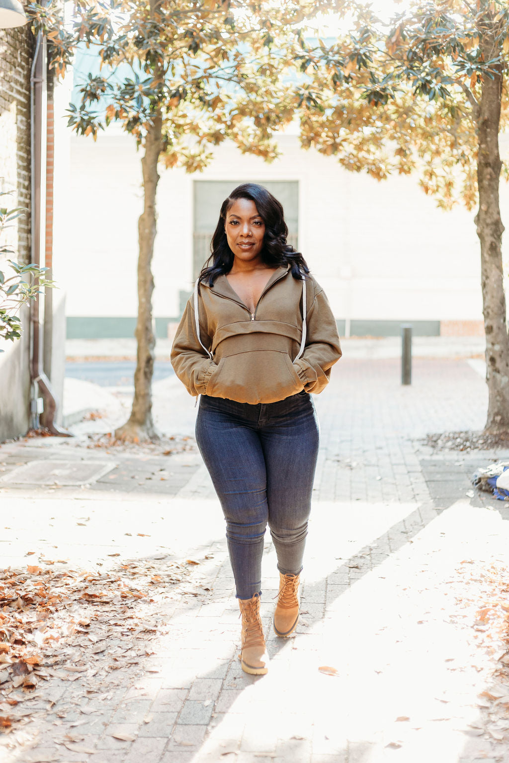 French Terry Hoodie Top