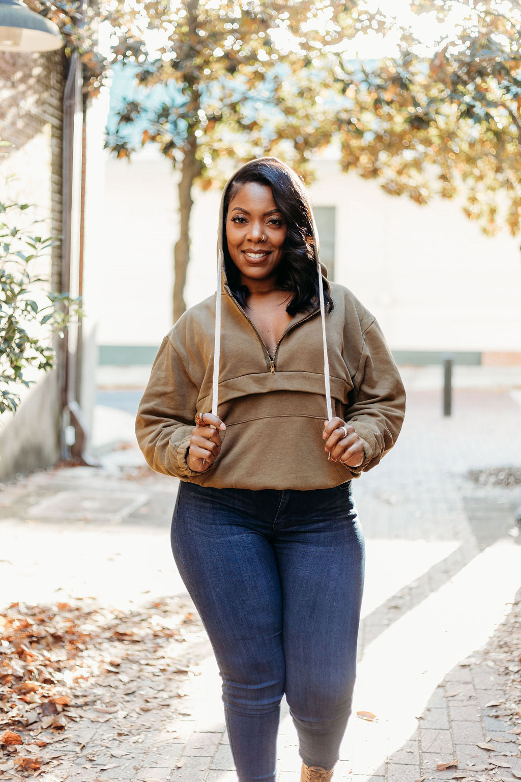 French Terry Hoodie Top