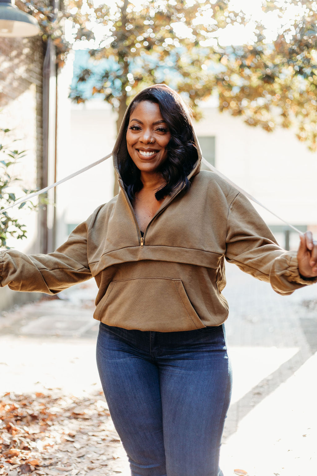 French Terry Hoodie Top