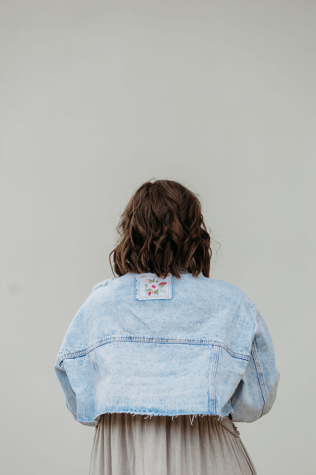 Rose Patch Denim Jacket