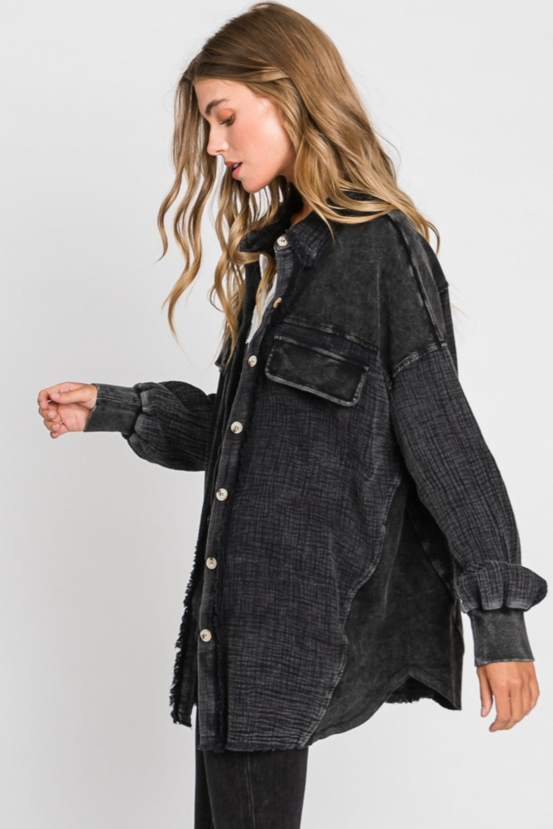 Gauze Button Down